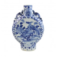 1017   QianLong  B&W export porcelain frask